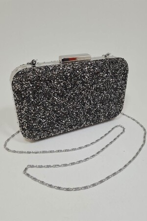 Yakamoz Grey Smoked Stone Evening Dress Clutch Portfolio Bag PARKTAN0010 - PARKTAN
