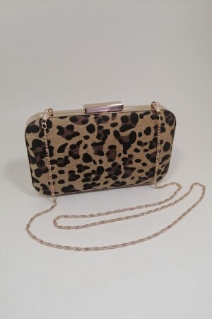 Yakamoz Leopardenmuster Damen Abendkleid Clutch Portfolio Tasche TYC00348056720 - 5