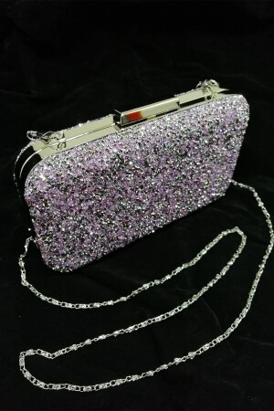 Yakamoz Lilac Stone Abendkleid-Clutch-Portfolio-Tasche - 1