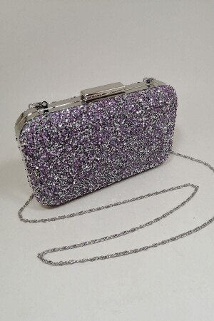 Yakamoz Lilac Stone Abendkleid-Clutch-Portfolio-Tasche - 3