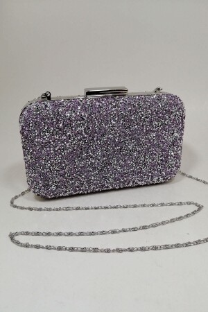 Yakamoz Lilac Stone Abendkleid-Clutch-Portfolio-Tasche - 4