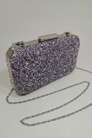 Yakamoz Lilac Stone Abendkleid-Clutch-Portfolio-Tasche - 6