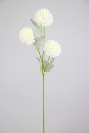 Yapay Çiçek 3lü Top Karanfil Dalı 62 Cm Beyaz - 1