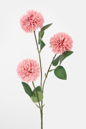 Yapay Çiçek 3lü Top Karanfil Dalı 62 cm Pastel Pembe - 1