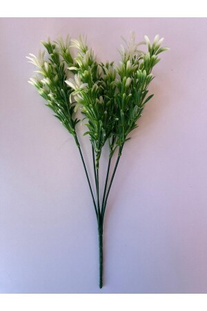 Yapay Çiçek Bitki Yeşil Beyaz Afrika Zambağı Demet Garnitür Dikey Bahçe Uygulama- Saksı Aranjman - 1