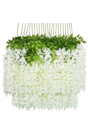 Yapay Sarkan Akasya Çiçeği 100 Cm Beyaz 12 Li Paket - 1
