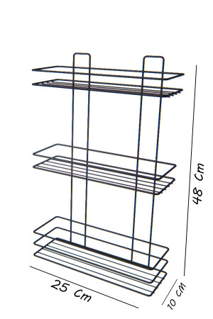 Yapışkanlı 3 katlı Banyo Rafı Duş Şampuanlık Duvar Düzenleyici Organizer zbt0010 - 8