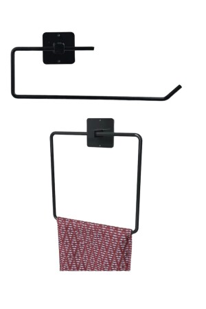 Selbstklebender Papierhandtuchhalter und quadratischer Handtuchhalter/Papierhandtuchhalter und Handtuchhalter - Patulya Aksesuar