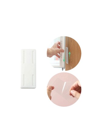 Yapışkanlı Plastik Eşya Sabitleme Aparatı Kızaklı Priz Kablo Tutacağı 6 Adet Renkli - 8