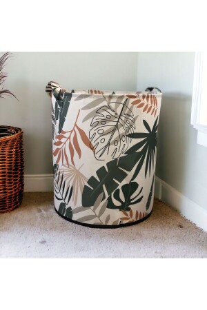 MNZ-Leaf نمط مطوية الغسيل القذر في الحجرة غرفة الأطفال لعبة منظمة سلة تخزين 37x40 - Prendi Home