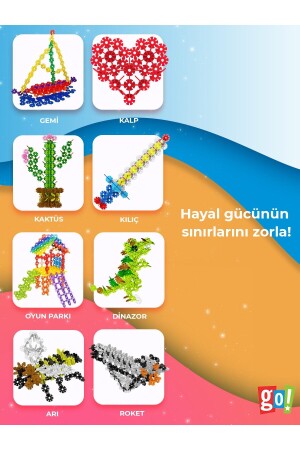 Yaratıcı Diskler 500 Adet Stem Eğitimi Uyumlu Kilitli Diskler Eğitici Oyuncak 35413218234521 - 5