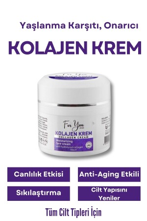 Yaşlanma Karşıtı Kolajen Krem, Anti-aging, Kırışıklık Karşıtı, Sıkılaştırıcı, Onarıcı ck011 - 2