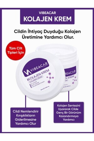 Yaşlanma Karşıtı Kolajen Krem Anti-aging Kırışıklık Karşıtı Sıkılaştırıcı Onarıcı VA007 - 2