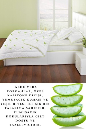 Yazlık Aloe Vera Tek Kişilik Elyaf Yorgan 155x215 cm - 4