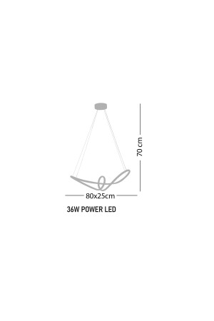 Yelken Daylight LED Anthrazit Pendelleuchte Kronleuchter LMR-2980-60-GR - 7