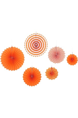 Yelpaze Turuncu Set 6 'lı - Big Party