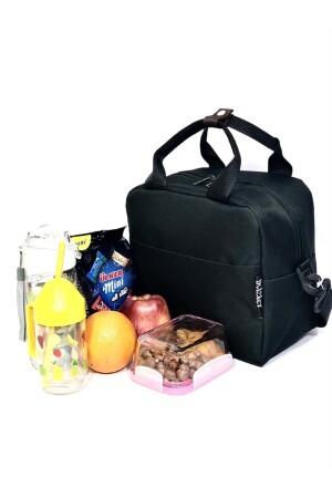 Yemek Çantası , Termal Isı Yalıtımlı ,beslenme , Yemek Taşıma Çantası Siyah termal çanta - 5