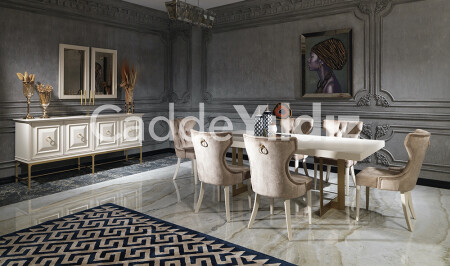 غرفة الطعام الفاخرة من كريم من إنجلترا - Cadde Yıldız