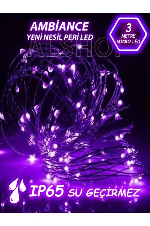 Yeni Nesil 3 Metre 30 Ledli Mor Peri Led Işık - Alshop