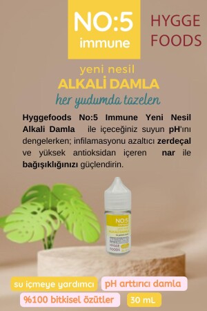 Yeni Nesil Alkali Damla No.5 Immune - Ph Arttırıcı - Su Içmeye Yardımcı - 30 Ml - 4