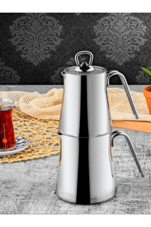 Yeni Nesil Süzgeçli Paslanmaz 304 Çelik Lüx Mini Model Çaydanlık 450ml-800ml inciminiçaydanlık1 - 1