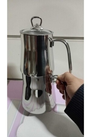 Yeni Nesil Süzgeçli Paslanmaz 304 Çelik Lüx Mini Model Çaydanlık 450ml-800ml inciminiçaydanlık1 - 4