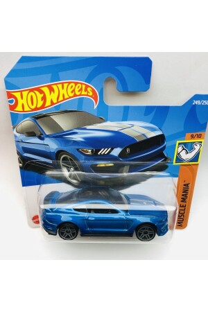 Yeni - New F0rd Shelby Gt350r Mavi Mini Araba 1:64 Ölçek Hotwheels Marka 9-10 HobbyToysMaMiOYUNCAK22-16 - 2