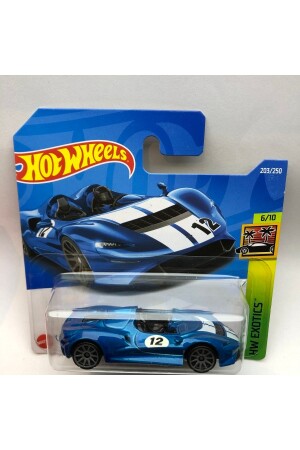 Yeni - New Mclaren Elva Blue Mini Araba 1:64 Ölçek Hotwheels Marka 3/10 - 2