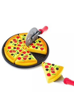 Yeni Oyuncak Tepsili Aksesuarlı Pizza Kesme Oyunu Kız Erkek Çocuk Oyuncakları Pizza - 1