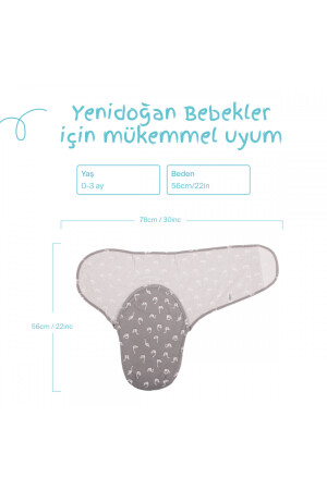 Yeni Sezon 0-3 Ay Kuğu Desenli %100 Pamuklu Interlok Bebe Kundak MLYSK1 - 8