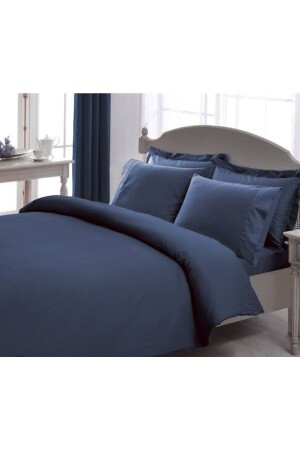 MNZ-New Season King Size Satin Duvet Cover Set - شريط / البحرية TYC00820117231 - Taç