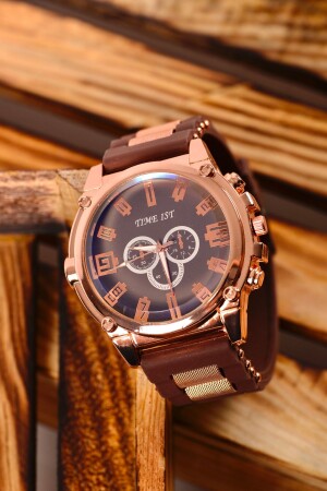 Yeni Sezon Kahverengi Silikon Kordon Erkek Kol Saati kd6123172 - pierrose