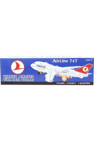 Yerde Gezen Pilli Işıklı Airline Uçak 747 Ch-132tk 28380128380 - 7