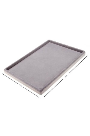 Yerli Süet Gri Takı Sergileme Tablası - Aydın Decor