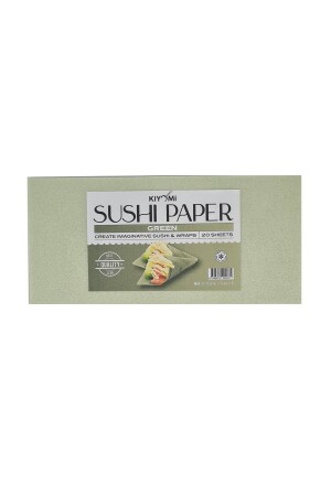 Yeşil Soya Kağıdı - Suşi Kağıdı - Sushi Wrapper - 20 Yaprak KiyomiSushiKağıdıYeşil20Adet - 1