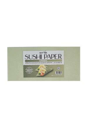 Yeşil Soya Kağıdı - Suşi Kağıdı - Sushi Wrapper - 20 Yaprak KiyomiSushiKağıdıYeşil20Adet - 3