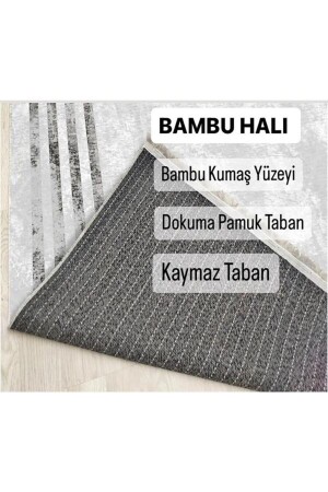 Yıkanabilir Kaymaz Pamuk Dokuma Taban Soyut Desenli 60x100-50x60 2'li Banyo Paspası Klozet Takımı 19 - 6