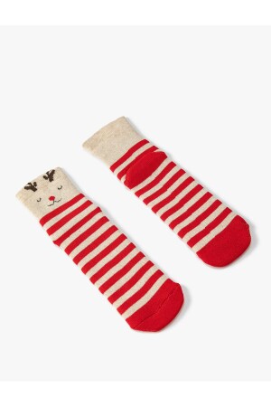 Yılbaşı Desenli Havlu Çorap - 2