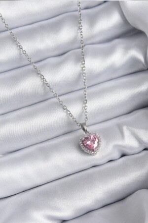 Neujahrsgeschenk: Silberne Herz-Halskette der Pandora (Halskette nur für eine ernsthafte Beziehungskombination) - Çelik