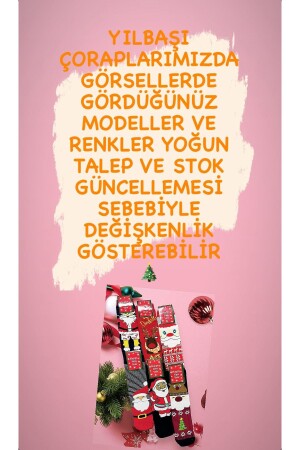 Yılbaşı - Noel - Christmas Temalı Unisex Çorapları 10'Lu - 3