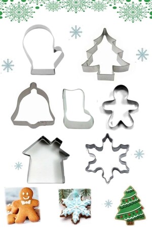 Yılbaşı Temalı Metal Kurabiye Kalıp - Pozitif