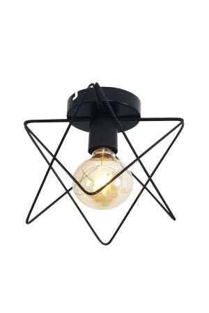 MNZ-Star Askew Single Black Ceiling Mounted/ceiling Chandelier-without glass YILDIZ01-0100-AP_2 - Taşcan Aydınlatma