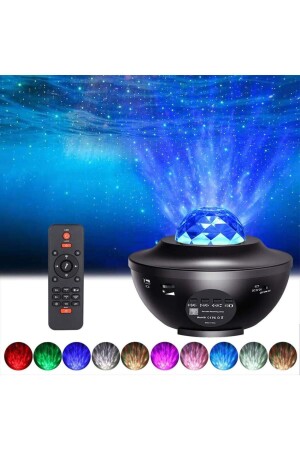 Yıldızlı Projektör Tavan Bulutsu Galaxy Lazer Işıklı Disko Topu Bluetooth Hoparlör Parti Led Lambası - 4