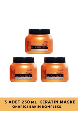 Yıpranmış Saçlar Için Keratin Saç Bakım Maskesi 250 Ml X 3 Adet - 2