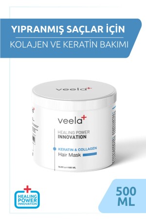 Yıpranmış Saçlar Için Kolajen Ve Keratin Bakım Maskesi - Keratin & Collagen Hair Mask V110 - 3