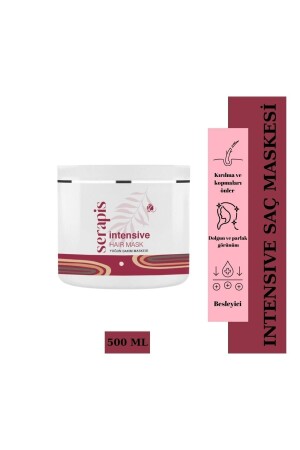 Intensivpflegemaske für strapaziertes Haar 500 ml/Intensiv 8684091001591 - serapis