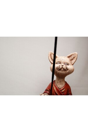 Yoga-Katzen-Räuchergefäß mit Katzenfigur, dekorative Figur, Skulptur, Geschenk, KH0034 - 4