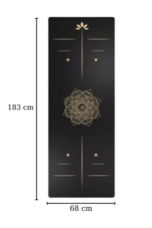 Yoga Matı Premium Quality Gold-black Series 5 Mm - 2