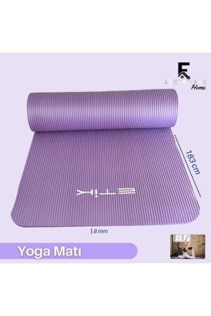 Yogamatte 8 mm Yogamatte mit Tragegurt ETK100000 - 1