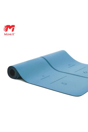 Yogamatte aus 100 % Naturkautschuk – Blau - 1